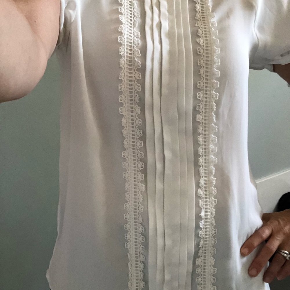 Stitch Fix never worn Calais Crochet Trim Blouse.